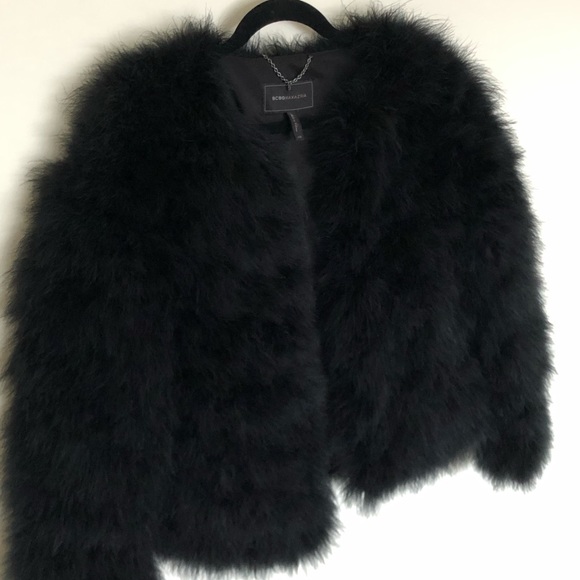 zoey ostrich feather jacket